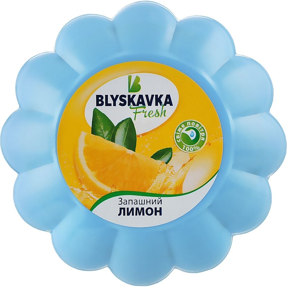 Гелевый освежитель Blyskavka Fresh Ароматный лимон 1 шт. - фото 1