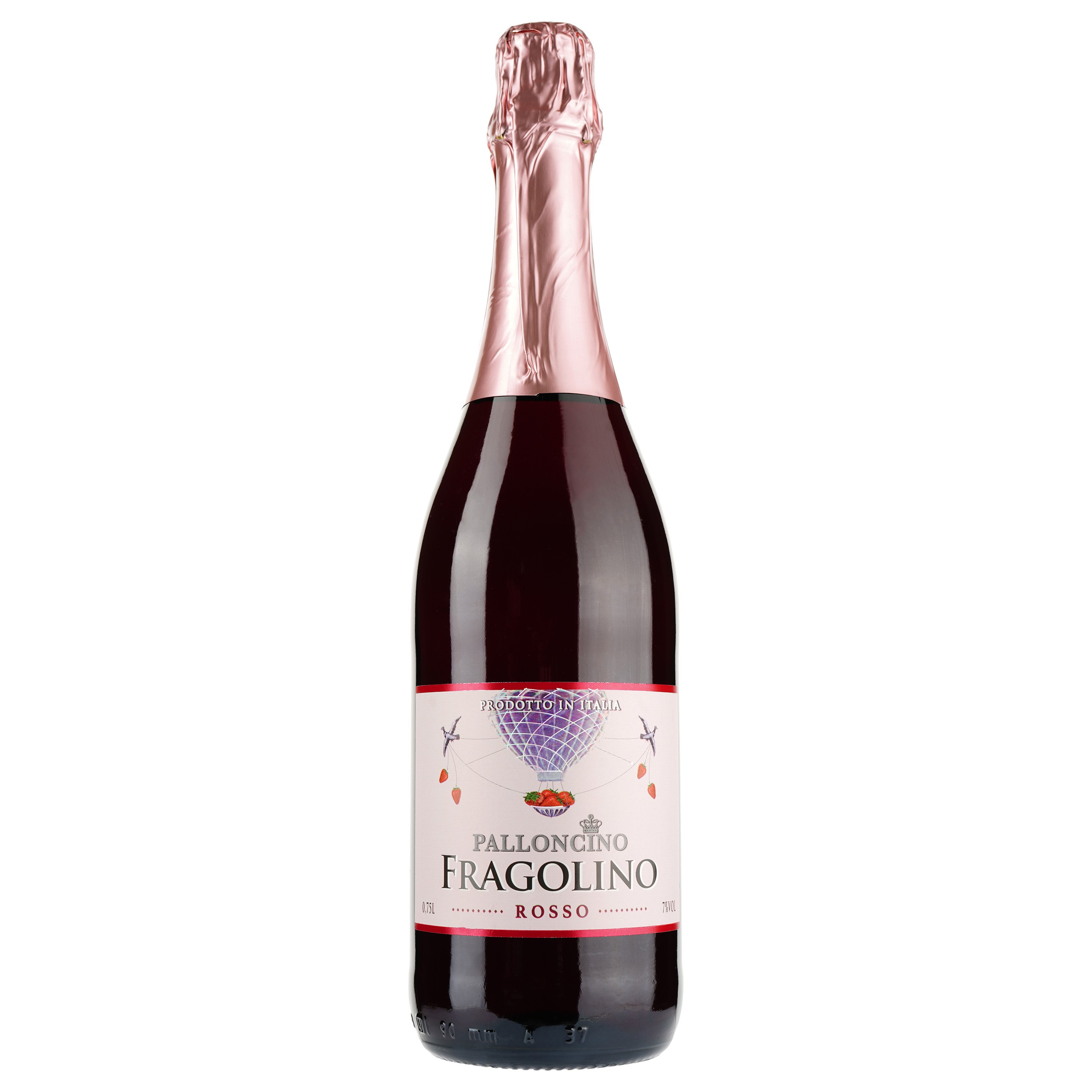 Ігристе вино Palloncino Fragolino Rosso, червоне, солодке, 7%, 0,75 л - фото 2
