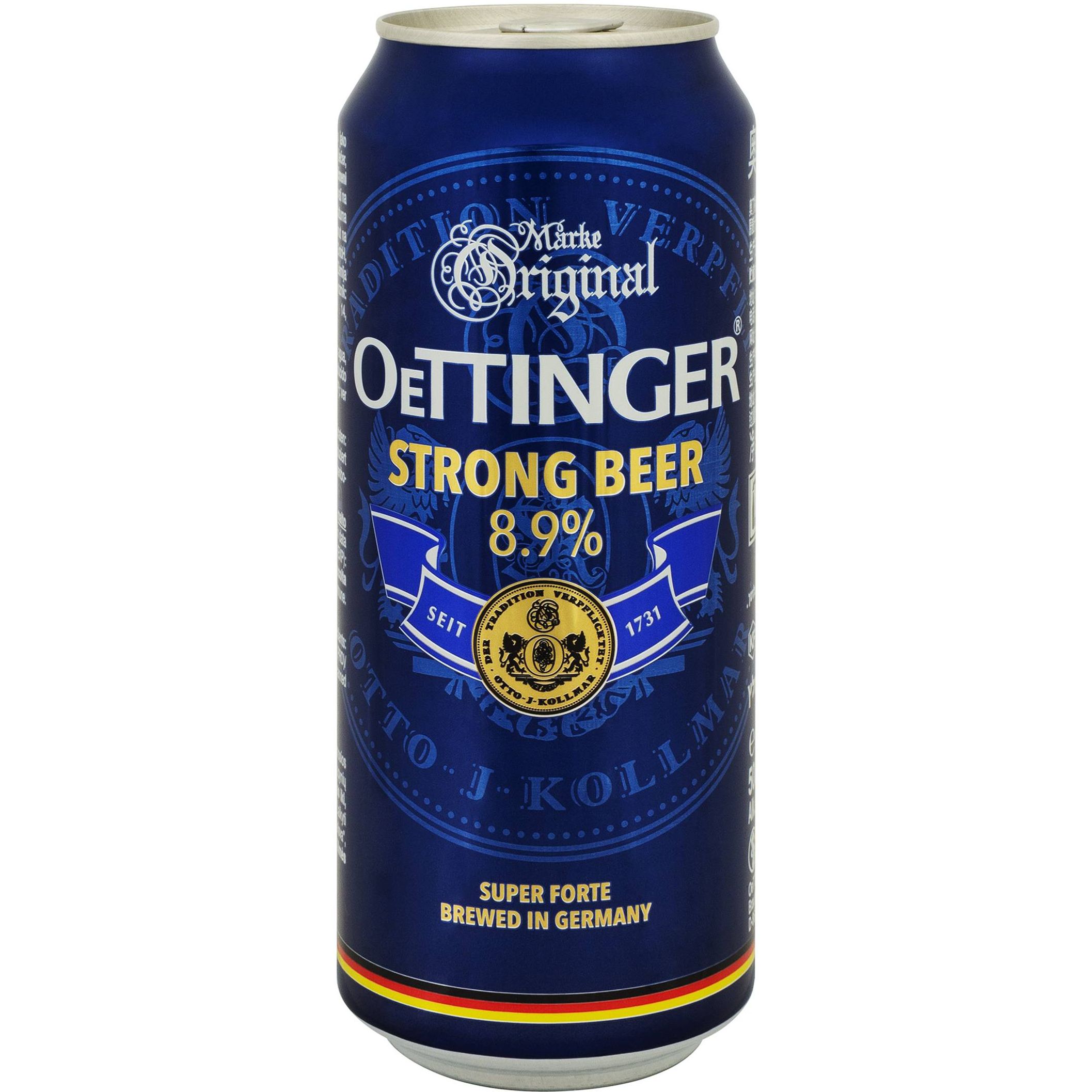 Пиво Oettinger Strong Beer Крепкое светлое 8.9% ж/б 0.5 л - фото 1