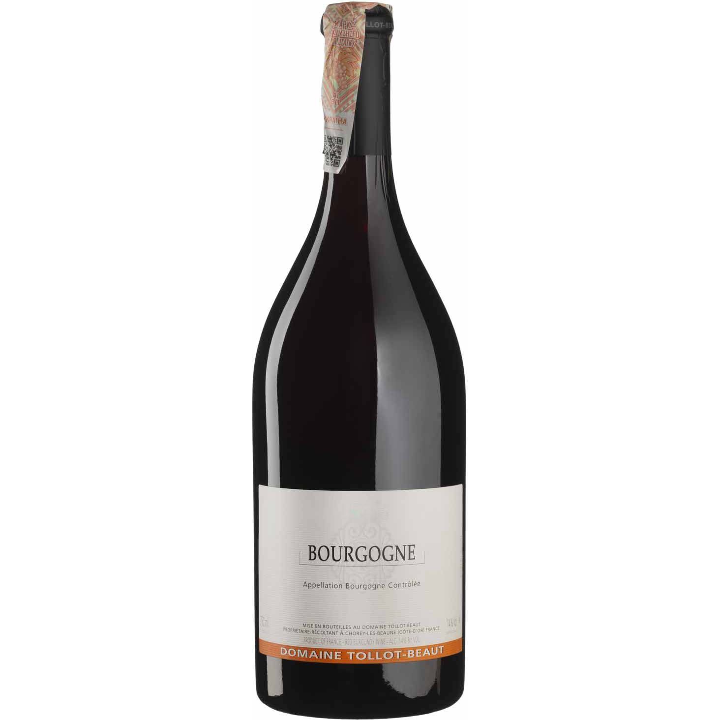 Вино Domaine Tollot-Beaut Bourgougne 2020, червоне, сухе, 0,75 л - фото 1