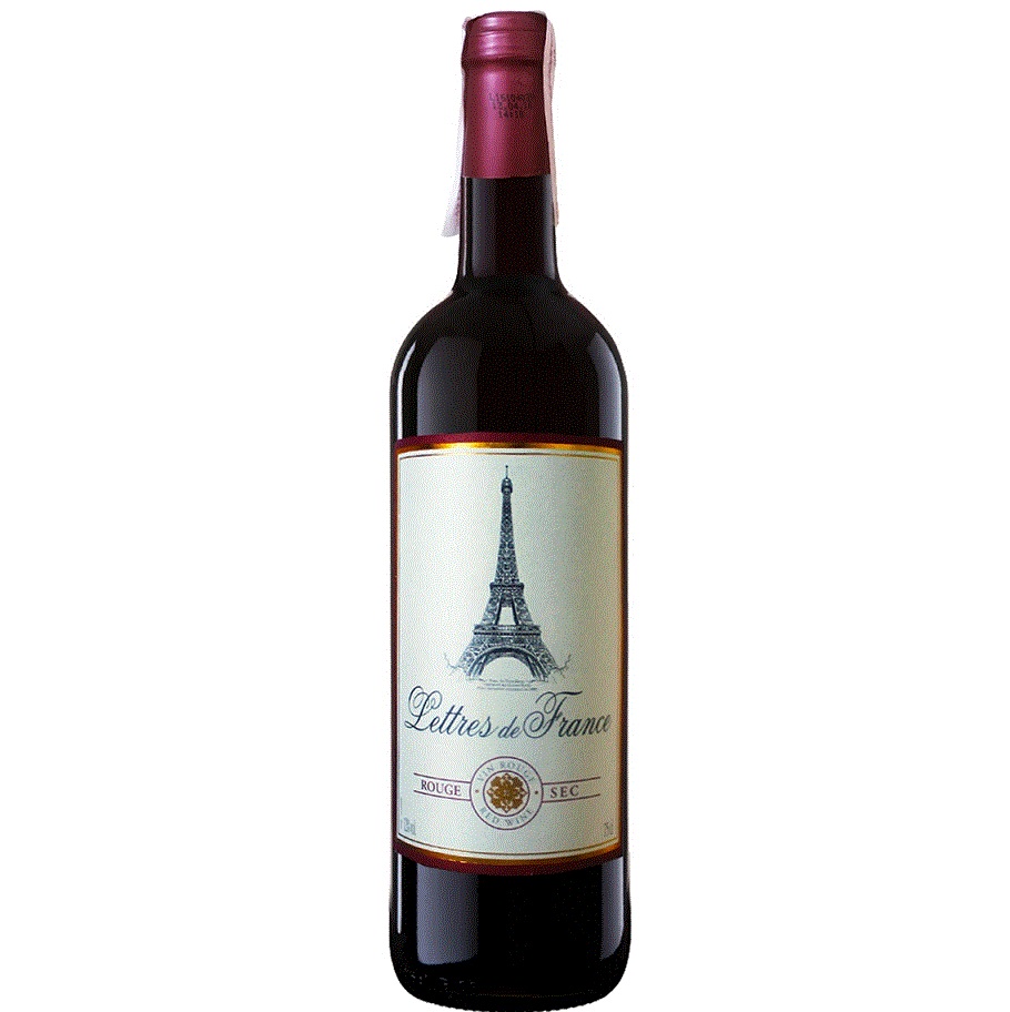 Вино Maison Bouey Lettres de France, червоне, сухе, 0,75 л - фото 1