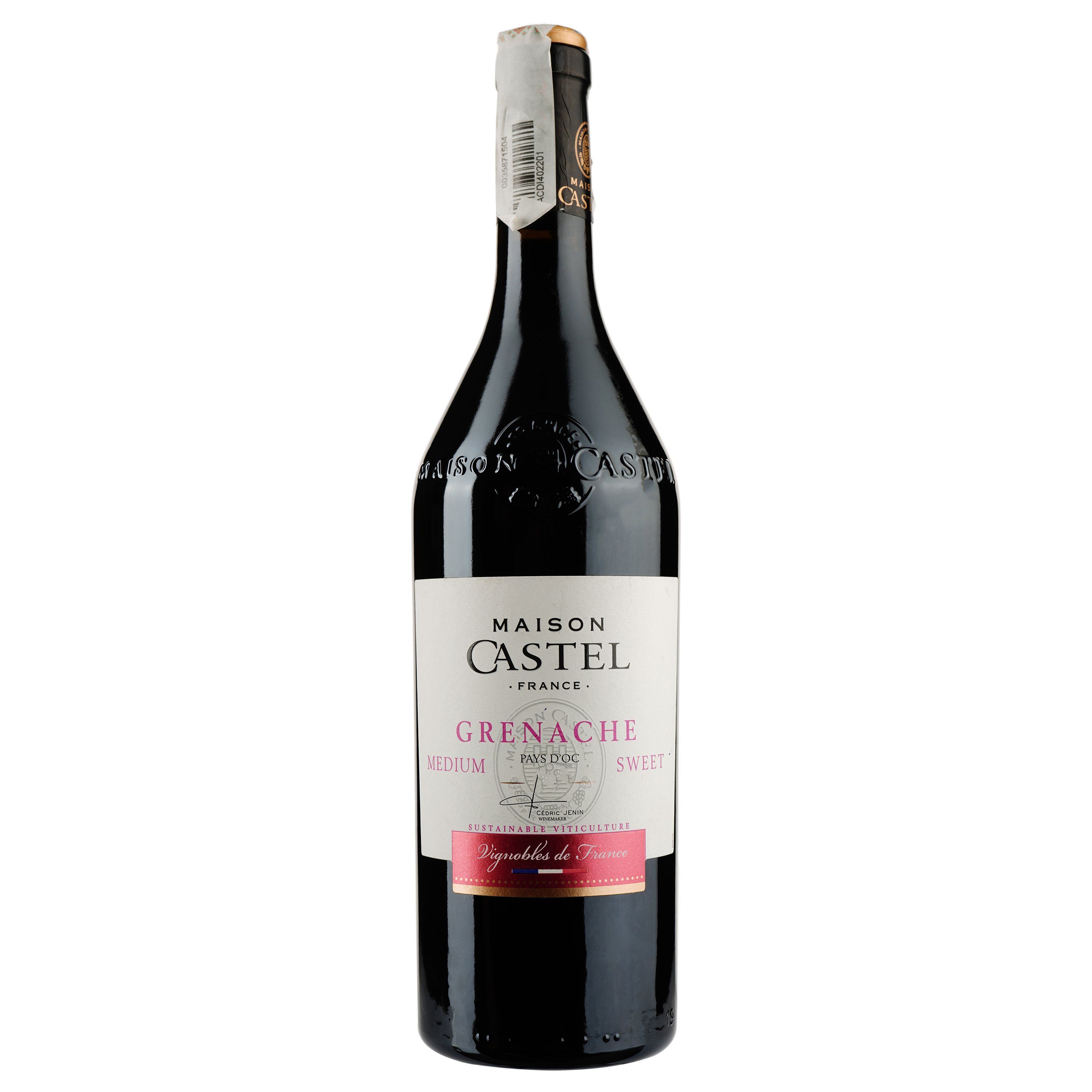 Вино Maison Castel Grenache Medium Sweet IGP, красное полусухое, 12,5%, 0,75 л - фото 1