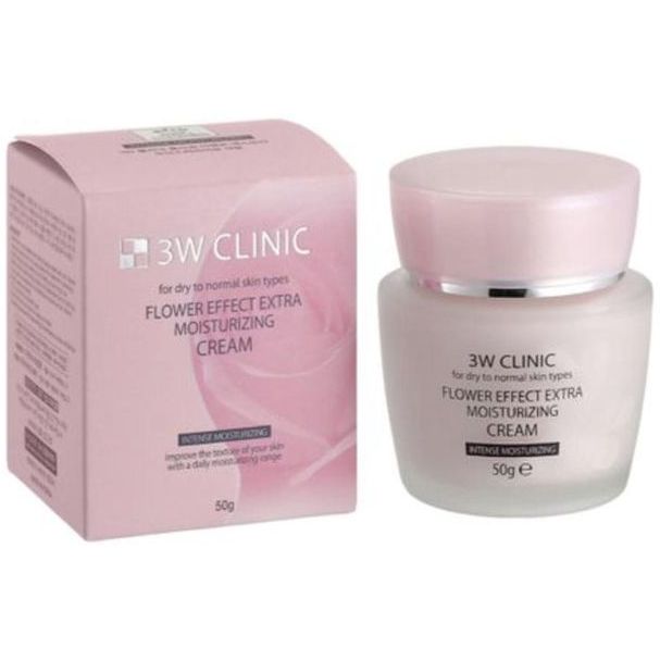 Крем для обличчя 3W Clinic Flower Effect Extra Moisture Cream зволожуючий 50 мл - фото 2