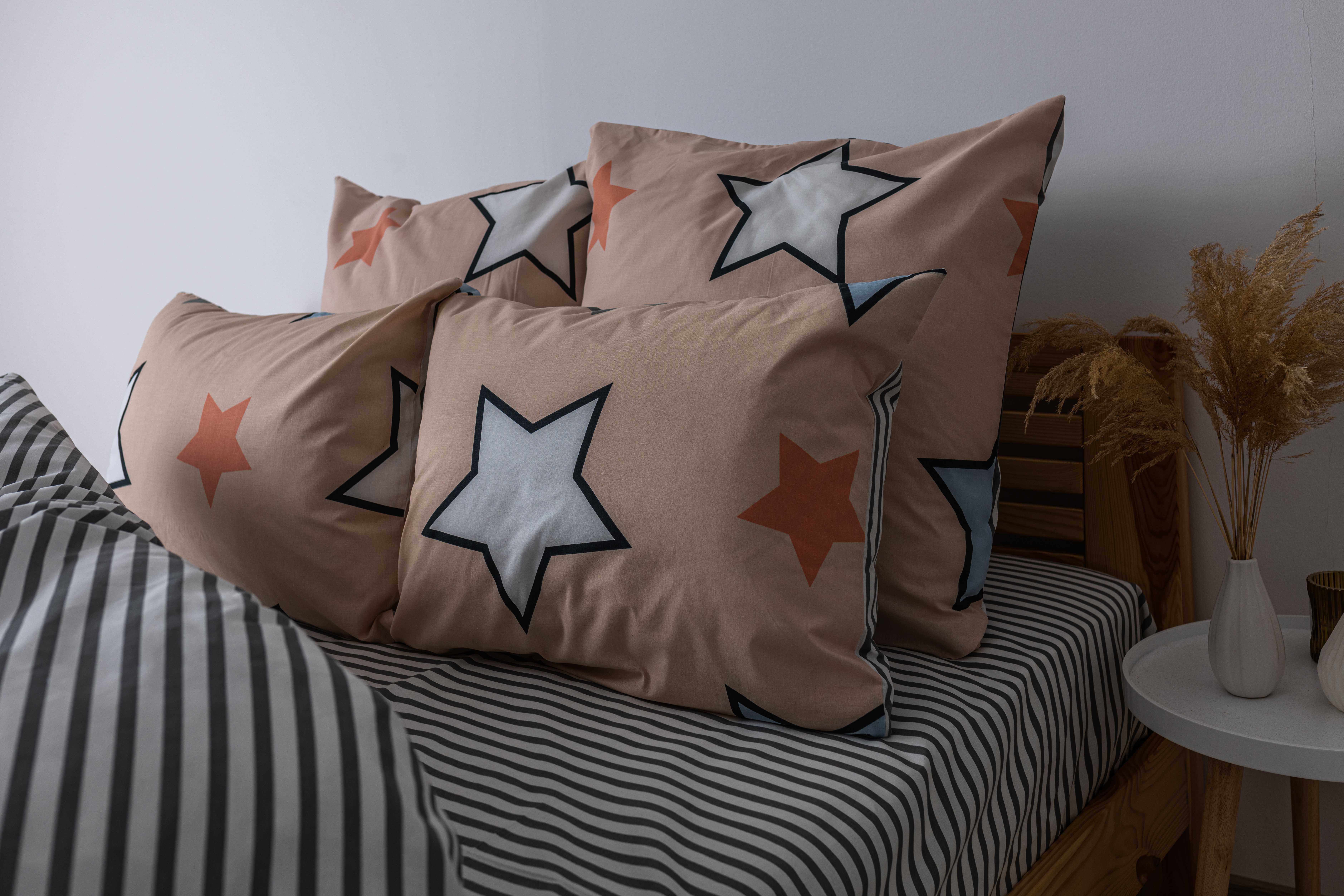 Комплект постельного белья ТЕП Soft dreams Pastel Star полуторный коричневый с белым (2-03857_25836) - фото 3