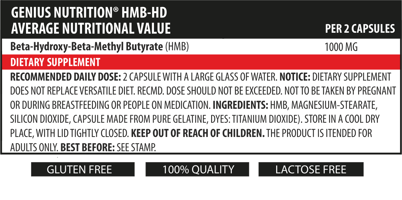Бустер тестостерону Genius Nutrition HMB-HD 90 капсул - фото 2