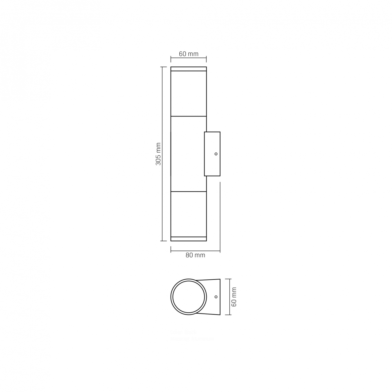 Led светильник Videx AR092B архитектурный IP54 GU10 х 2 шт. (VL-AR092B) - фото 5