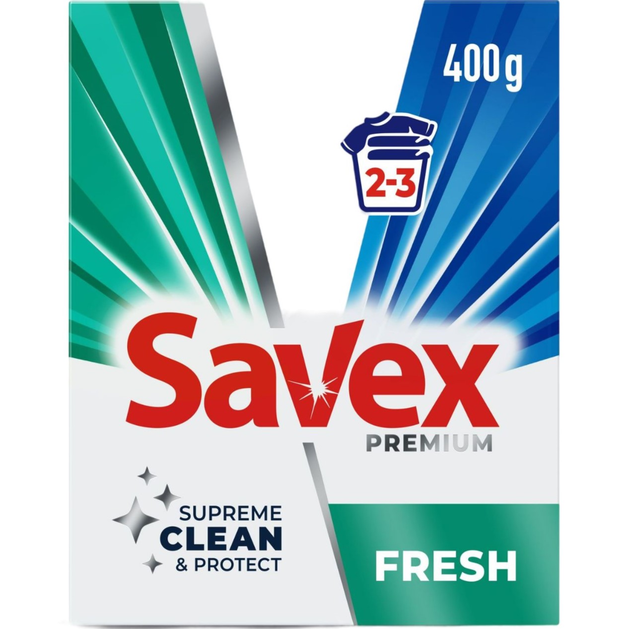 Пральний порошок Savex 2в1 Fresh 400 г - фото 1