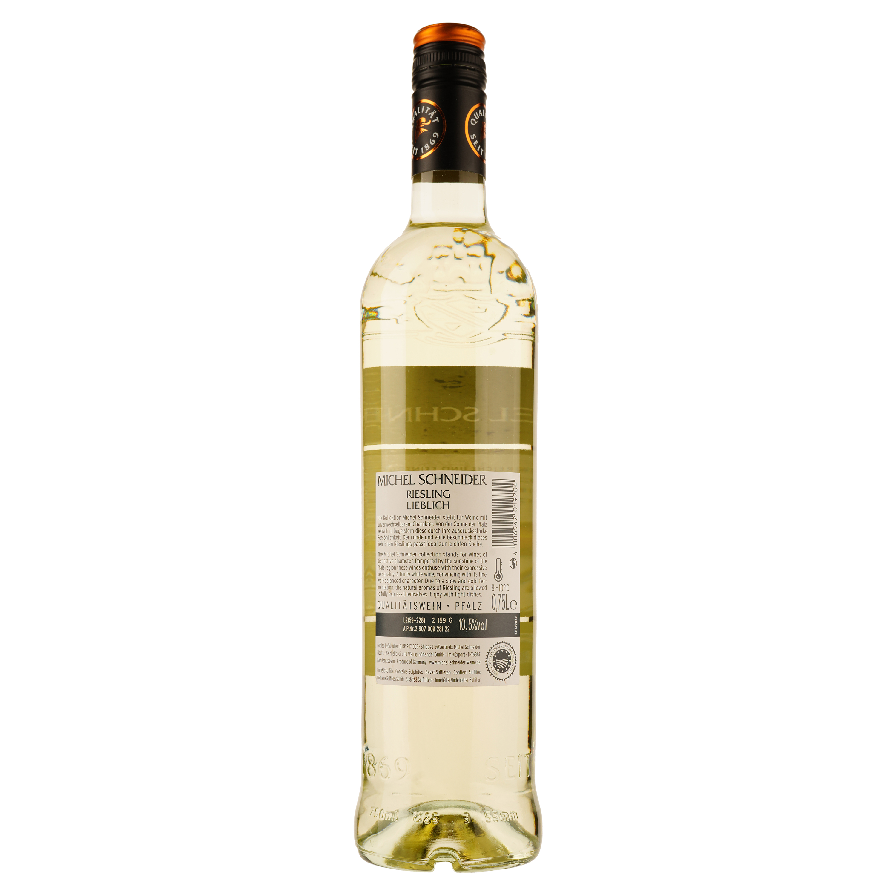 Вино Michel Schneider Riesling Lieblich, белое, полусладкое, 10,5%, 0,75 л - фото 2