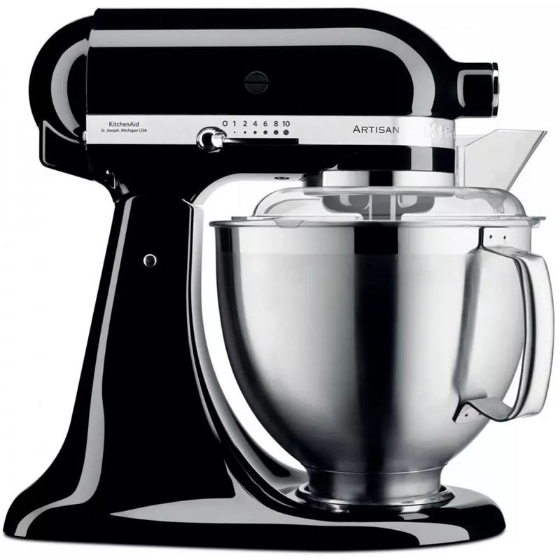 Планетарный миксер KitchenAid Artisan 4.8 л черный (5KSM185PSEOB) - фото 1