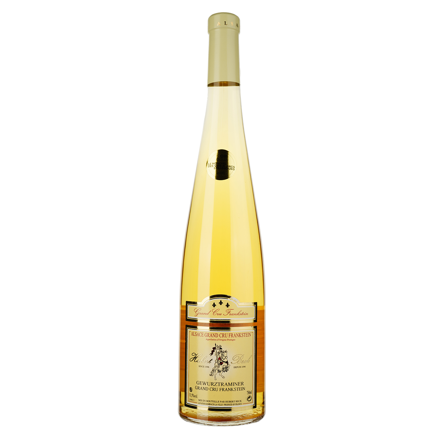Вино Hubert Beck Gewurztraminer Grand Cru Frankstein, белое, полусладкое, 13,5%, 0,75 л (35895) - фото 1