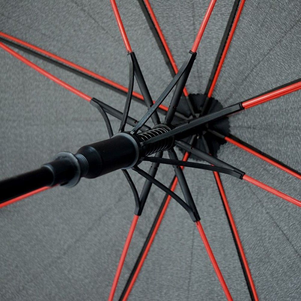 Зонт-трость Bergamo Line черный с красным (7130005) - фото 4