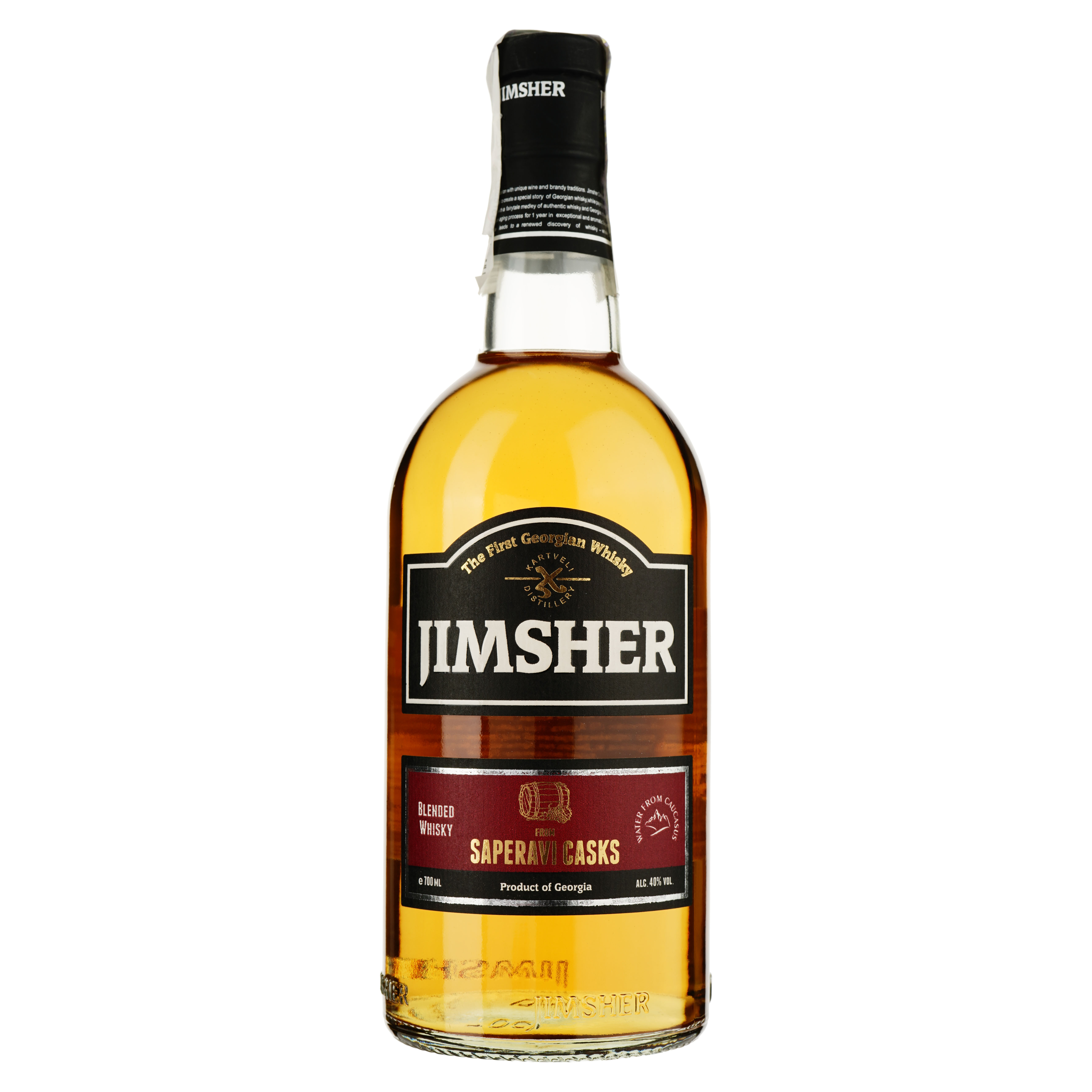 Виски Jimsher Saperavi Casks Blended Georgian Whisky, 40%, 0.7 л - фото 1