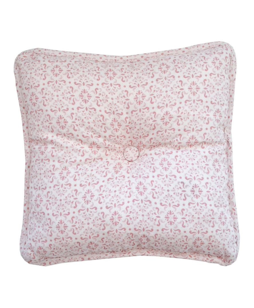 Подушка декоративна Прованс Bella, 35х35 см, вітраж, рожевий (13554) - фото 1