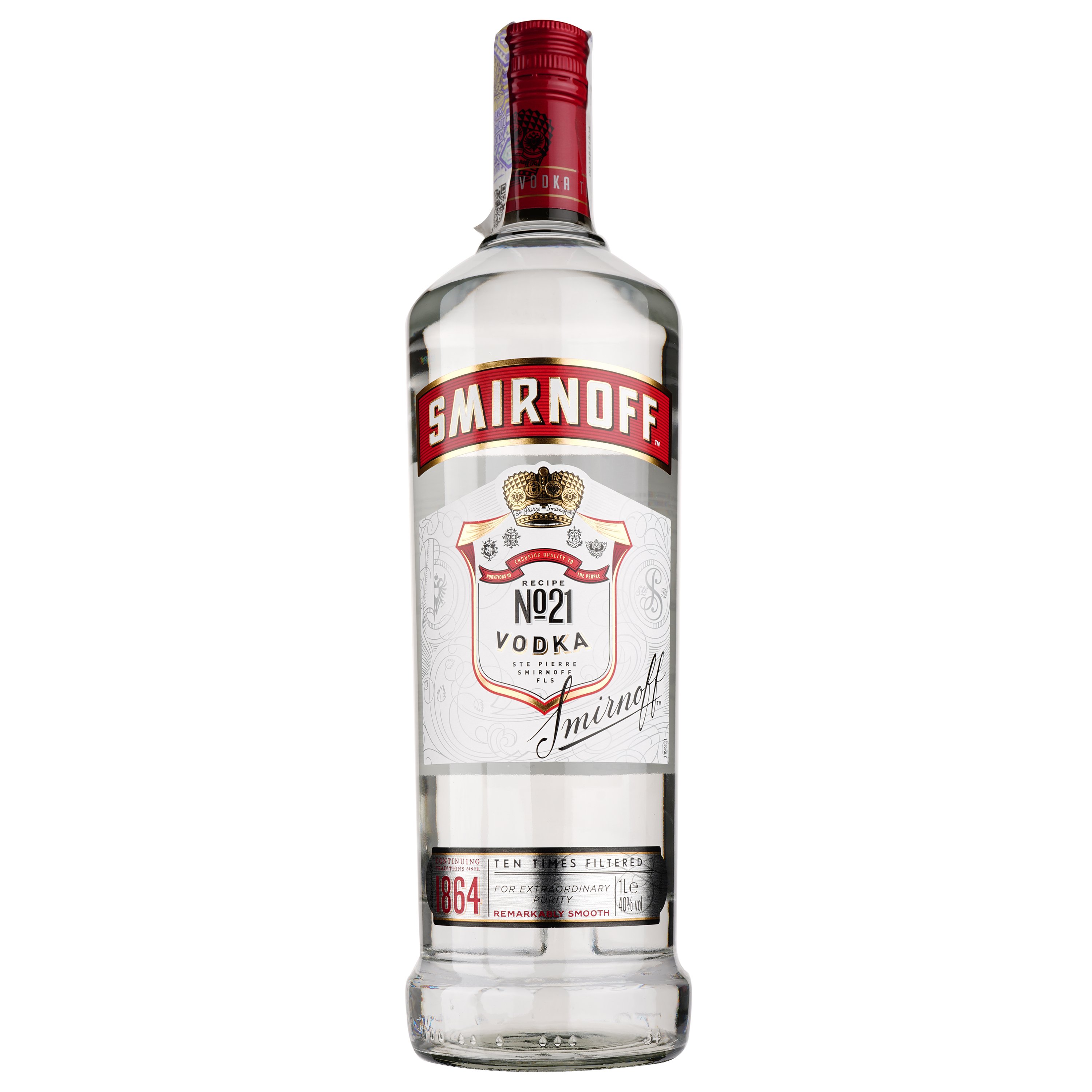 Водка Smirnoff Red, 40%, 1 л (51098) - фото 1