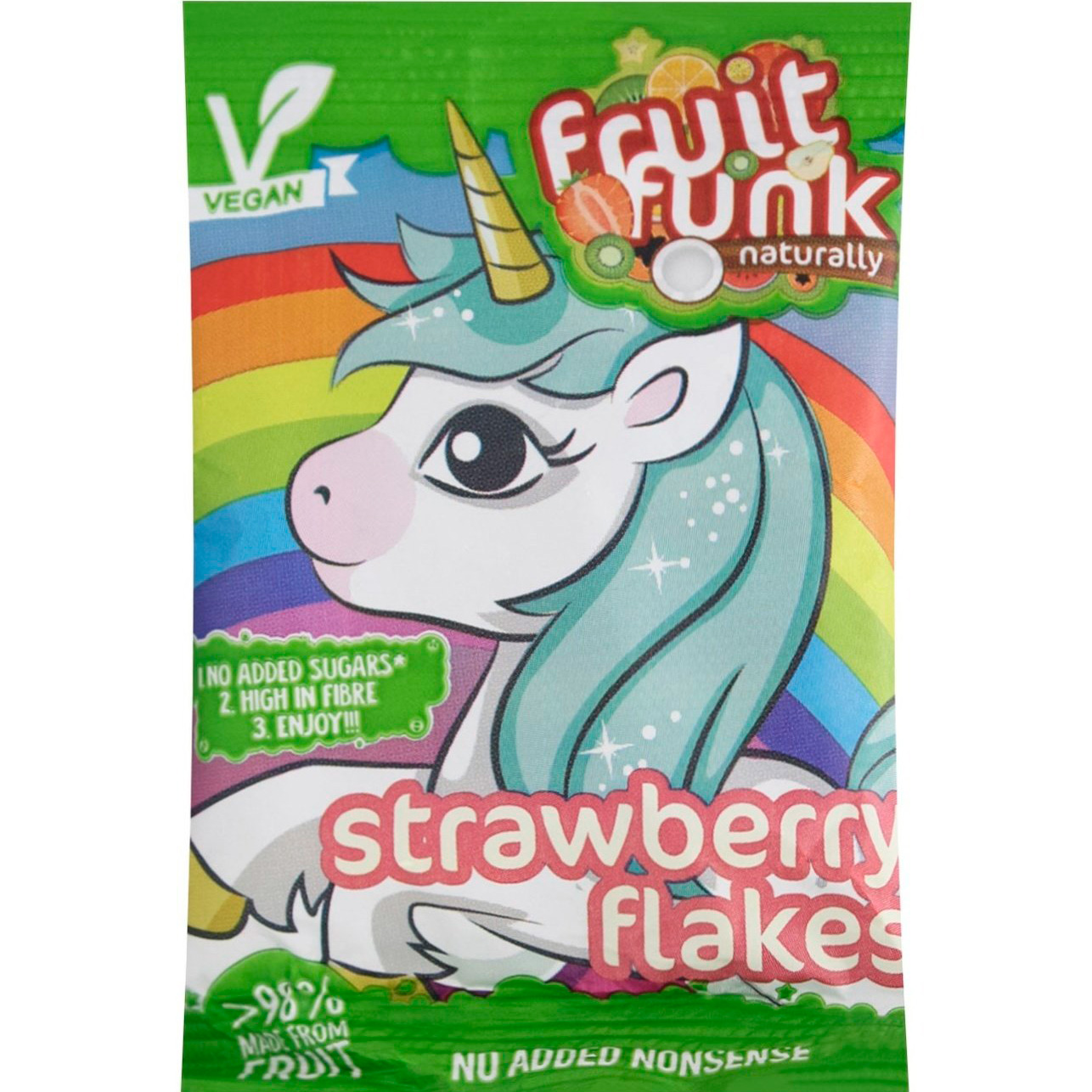 Жевательные конфеты Fruit Funk Unicorn Strawberry Flakes 16 г - фото 1