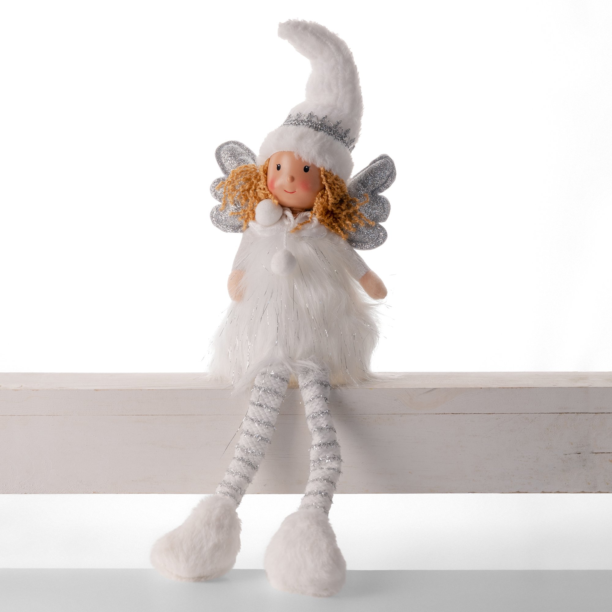 Новогодняя игрушка Novogod'ko Ангел в белом LED тело 55 см (974831) - фото 2