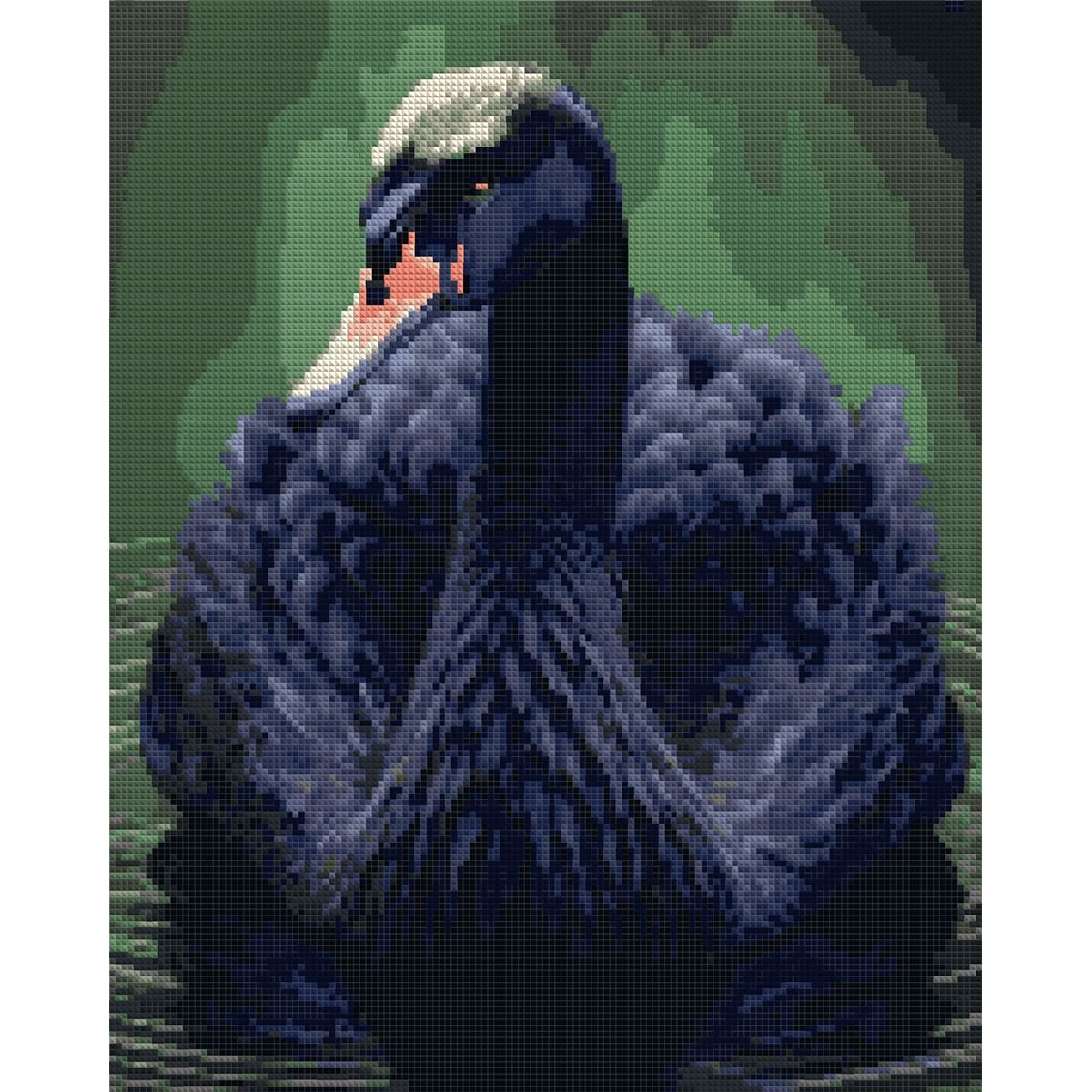 Алмазная мозаика Santi Черный лебедь, 40х50 см (954525) - фото 1