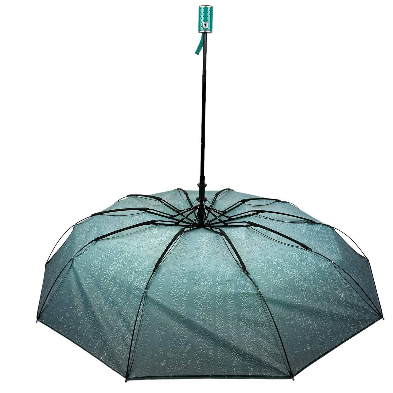 Женский складной зонтик полуавтомат Bellissima 100 см бирюзовый - фото 6