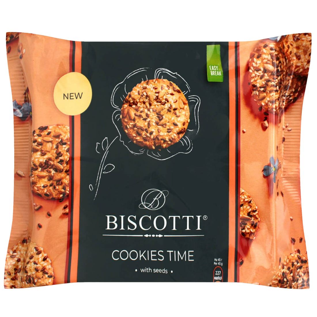 Печенье Biscotti Cookies time с семенами 150 г (800306) - фото 1