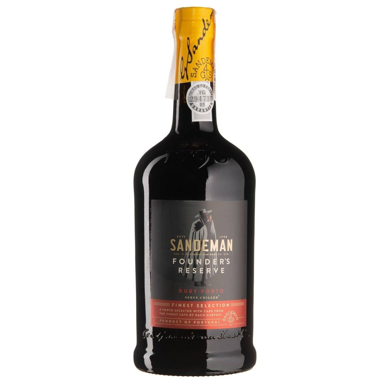 Вино портвейн Sandeman Porto Founders Reserve, красное, сладкое, 20%, 0,75 л - фото 1