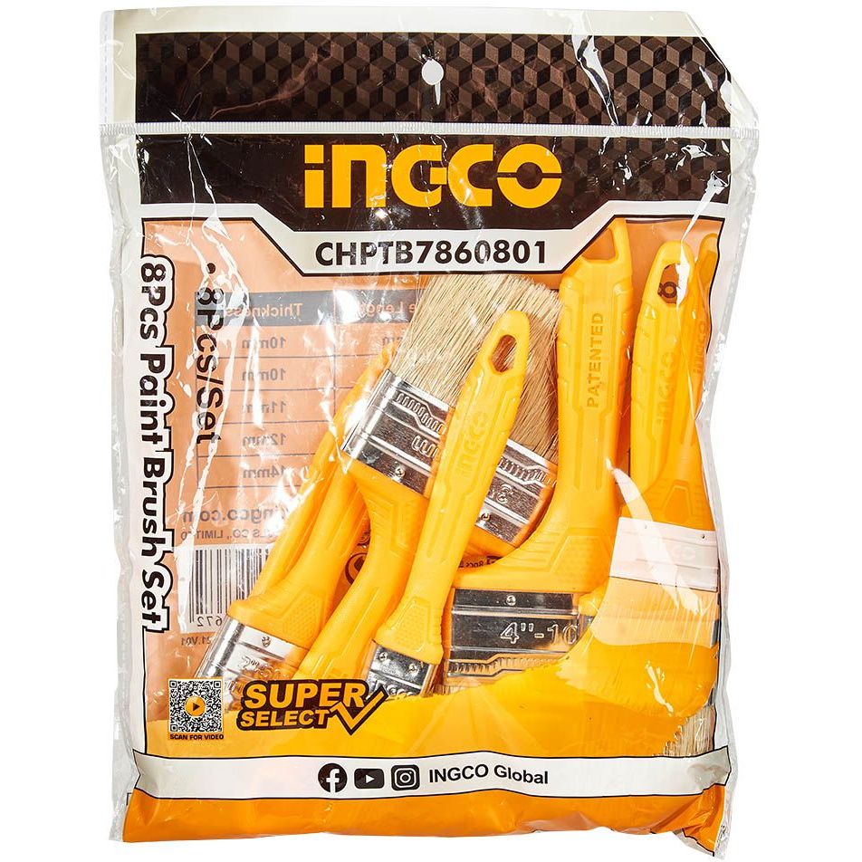 Набор кистей Ingco Super Select флейцевые 8 шт. (CHPTB7860801) - фото 7