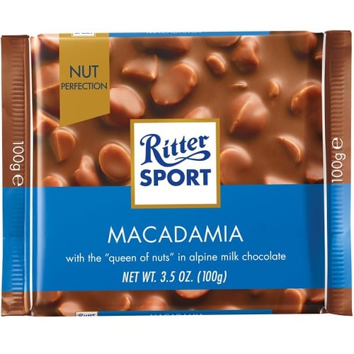 Шоколад молочный Ritter Sport с орехом макадамия, 100 г (758034) - фото 1