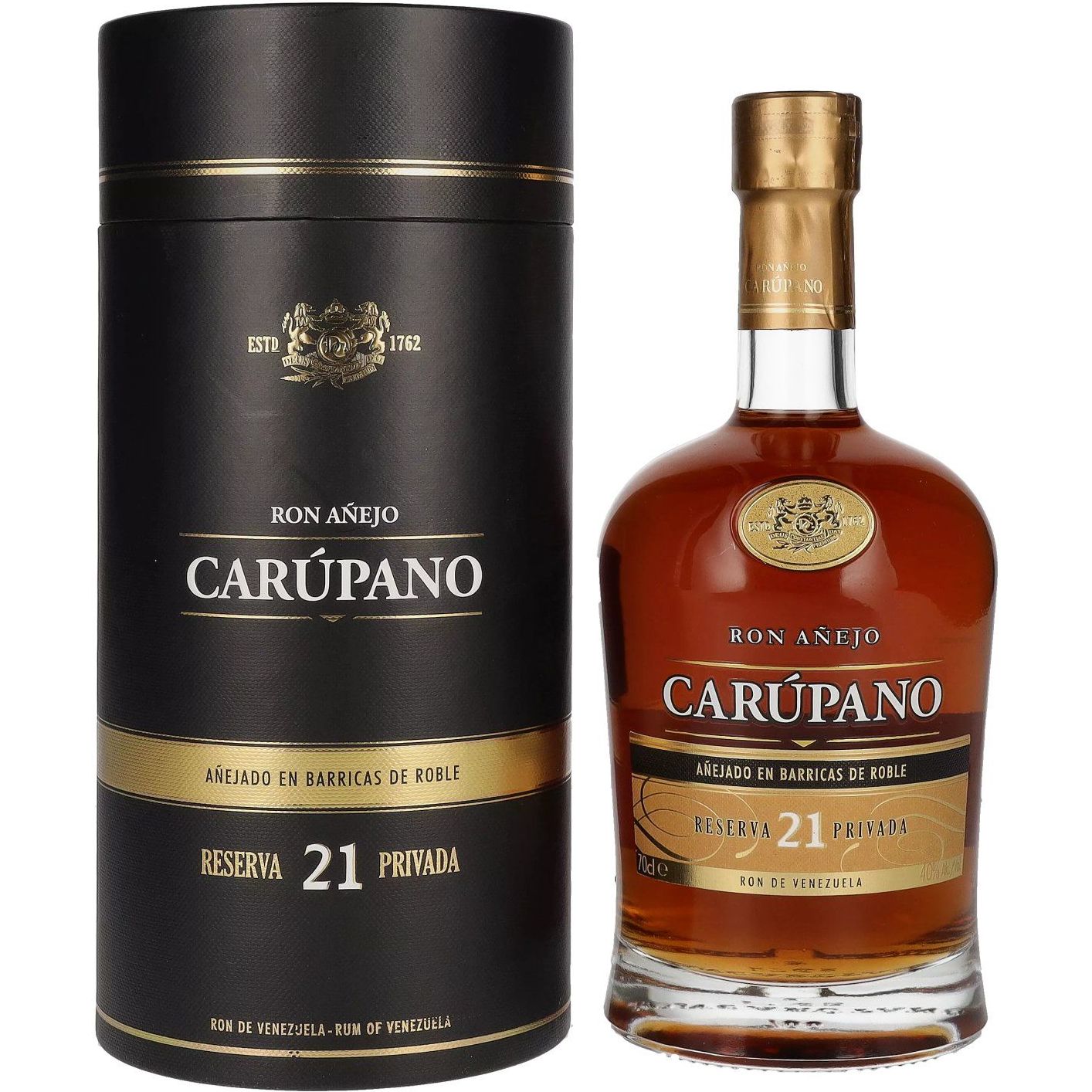 Ром Carupano Reserva Privada Anejo 21 yo 40% 0.7 л в подарочной упаковке - фото 1