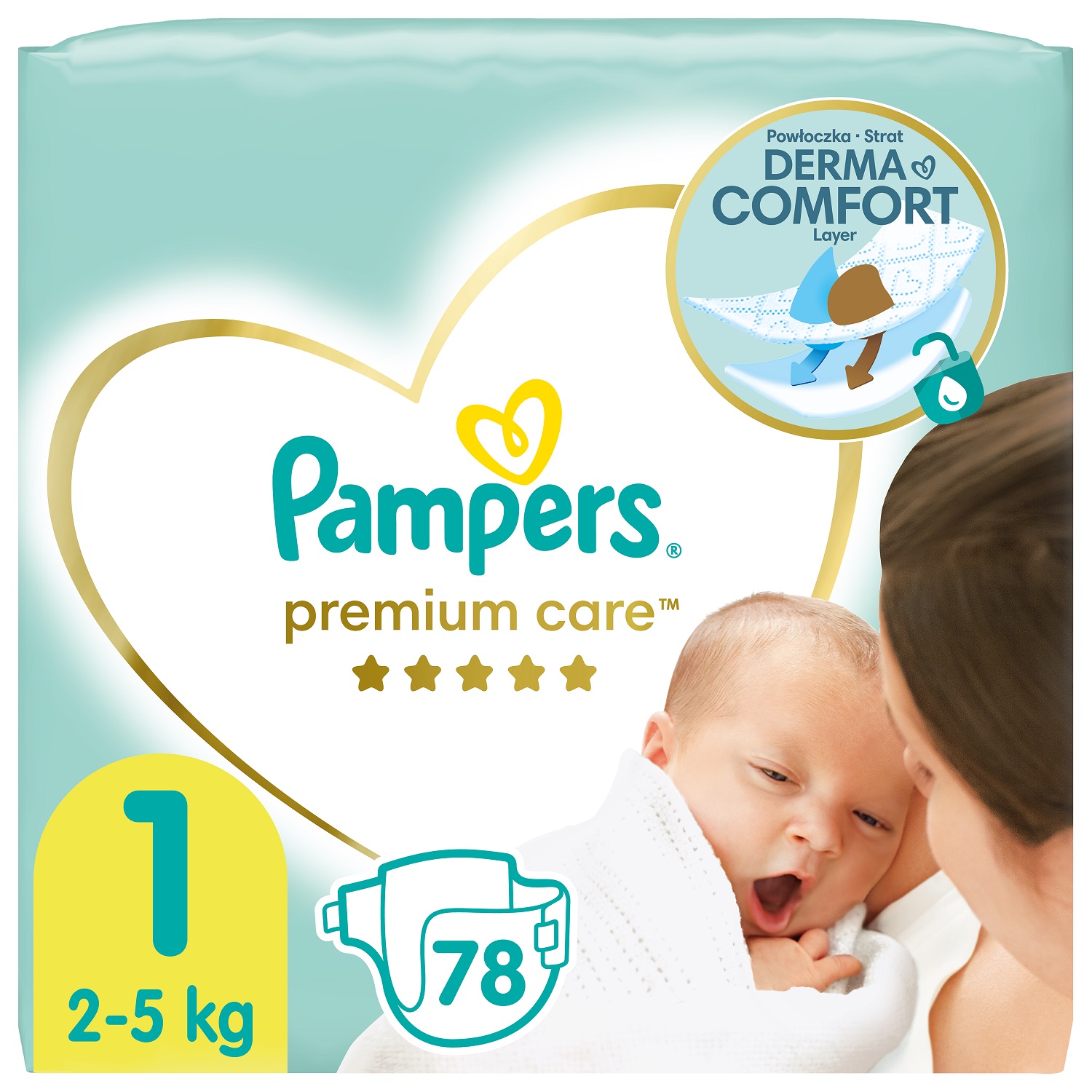 Підгузки Pampers Premium Care 1 (2-5 кг), 78 шт. - фото 1