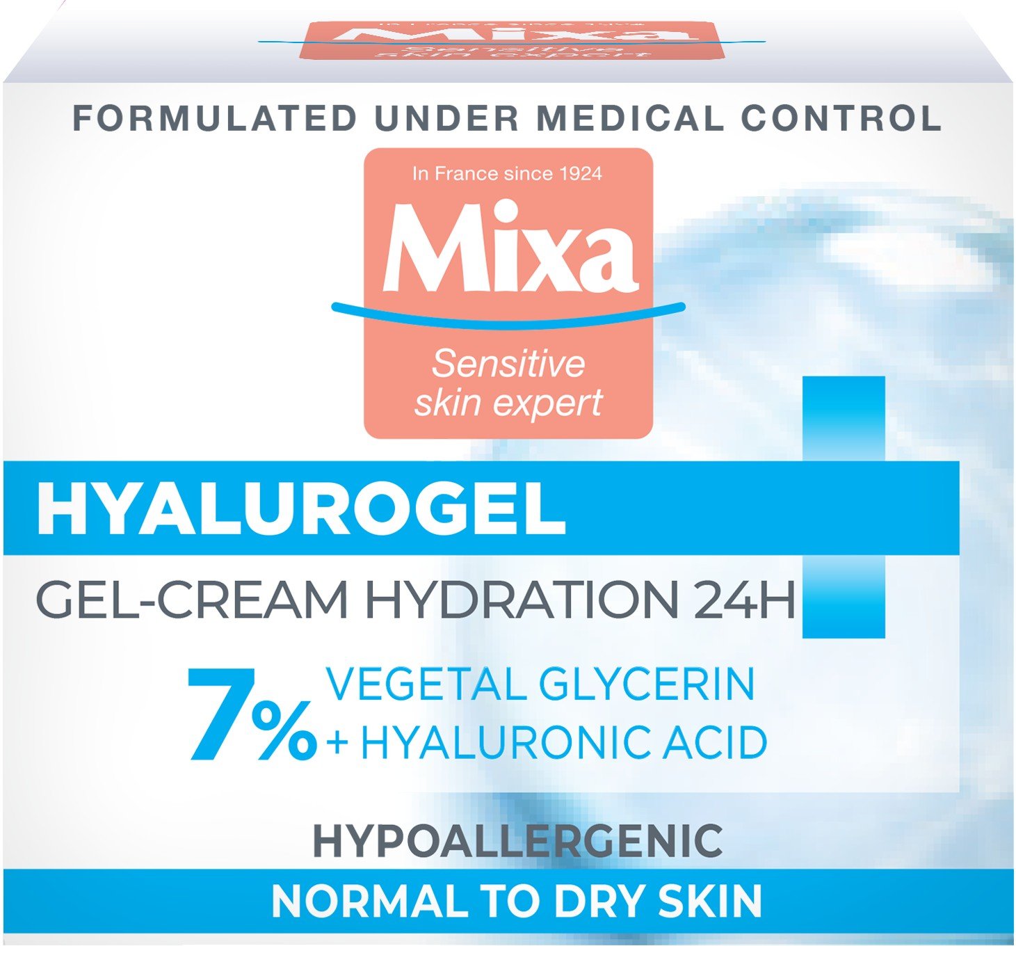 Крем-гель для лица Mixa Hydrating Hyalurogel для нормальной, обезвоженной, чувствительной кожи 50 мл - фото 2