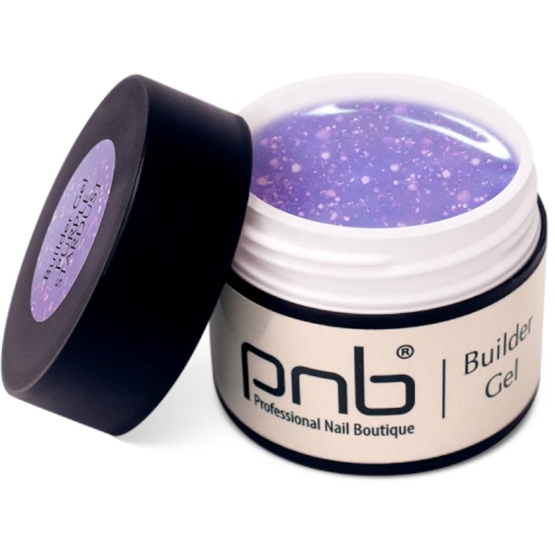 Моделирующий гель PNB Builder Gel Purple Stardust 5 мл - фото 1