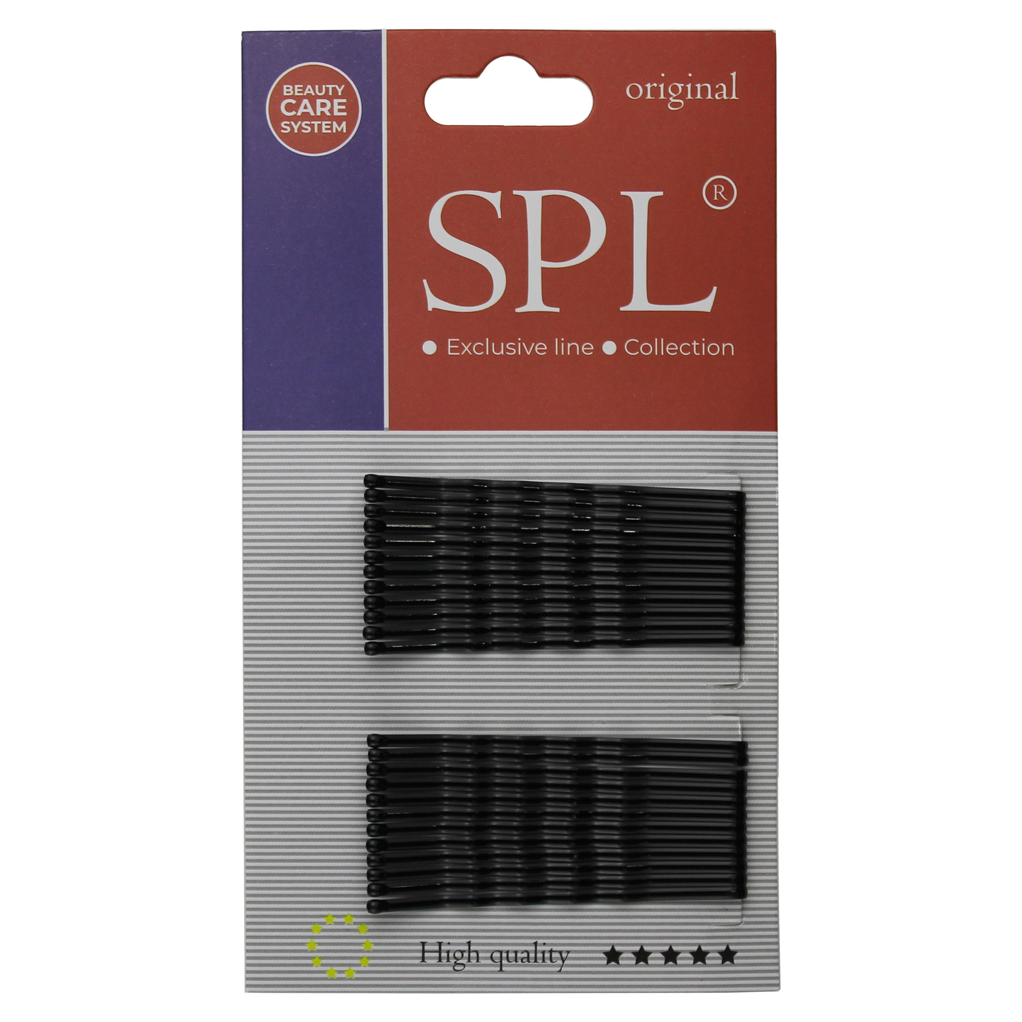 Набор фрезерных невидимок для волос SPL 5.5 см 24 шт. черный (3010-0055) - фото 1
