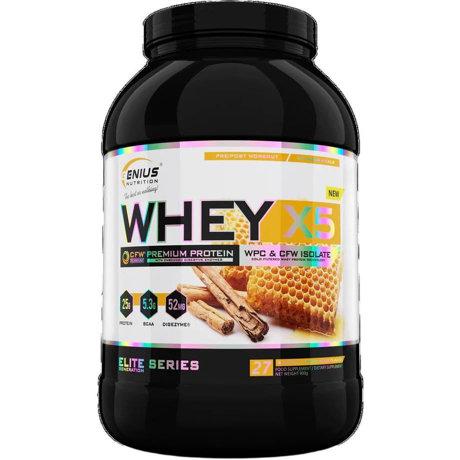 Протеїн Genius Nutrition Whey-X5 Vanilla Honey 900 г - фото 1