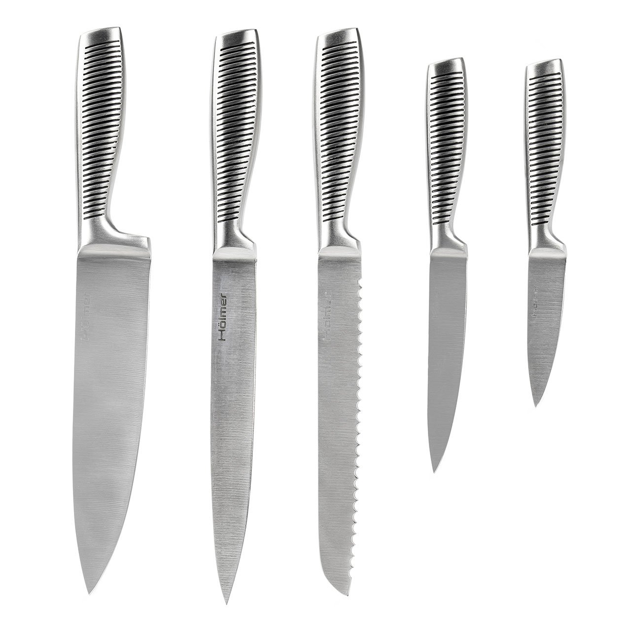 Набір ножів Holmer, 6 предметів, срібний (KS-66225-MSSSS Stone) - фото 2