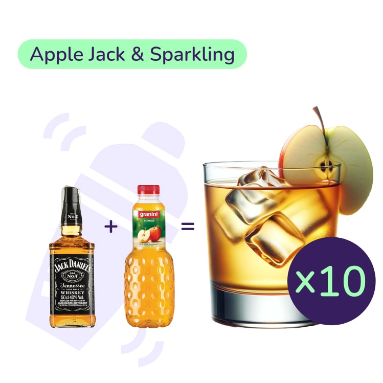 Коктейль Apple Jack (набор ингредиентов) х10 на основе Jack Daniel's Tennessee Old No.7 - фото 1