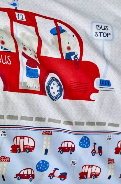 Комплект постільної білизни для немовлят Karaca Home School bus mavi 2020-2, ранфорс, різнобарв'я (svt-2000022246187) - фото 4