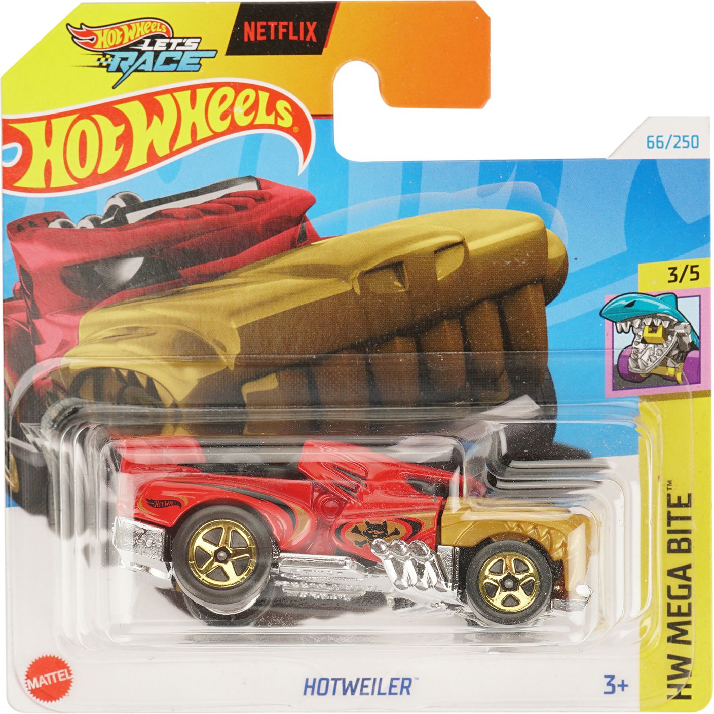 Базовая машинка Hot Wheels HW Mega Bite Hotweiler красная (5785) - фото 1