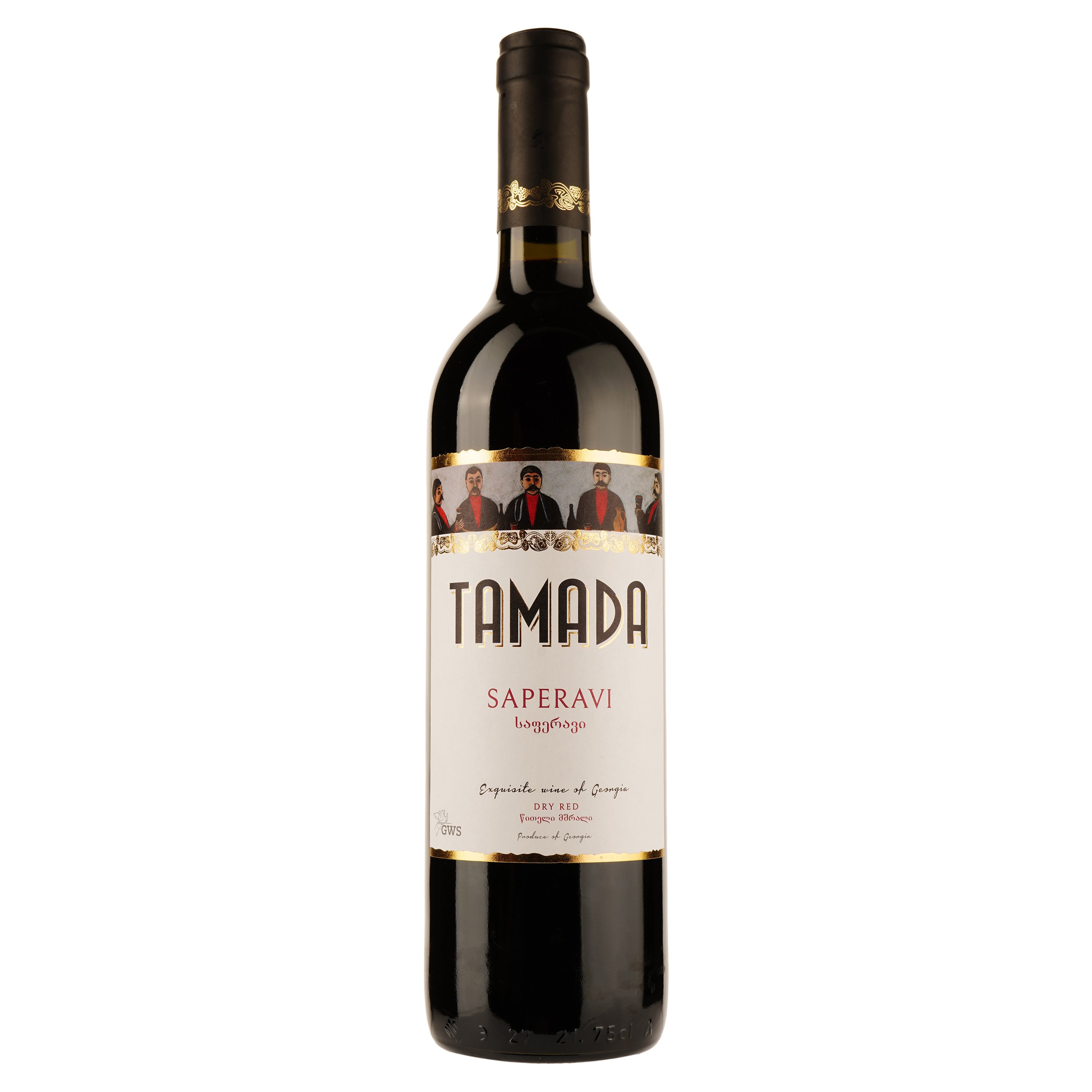 Вино Tamada Saperavi, красное, сухое, 13%, 0,75 л - фото 1