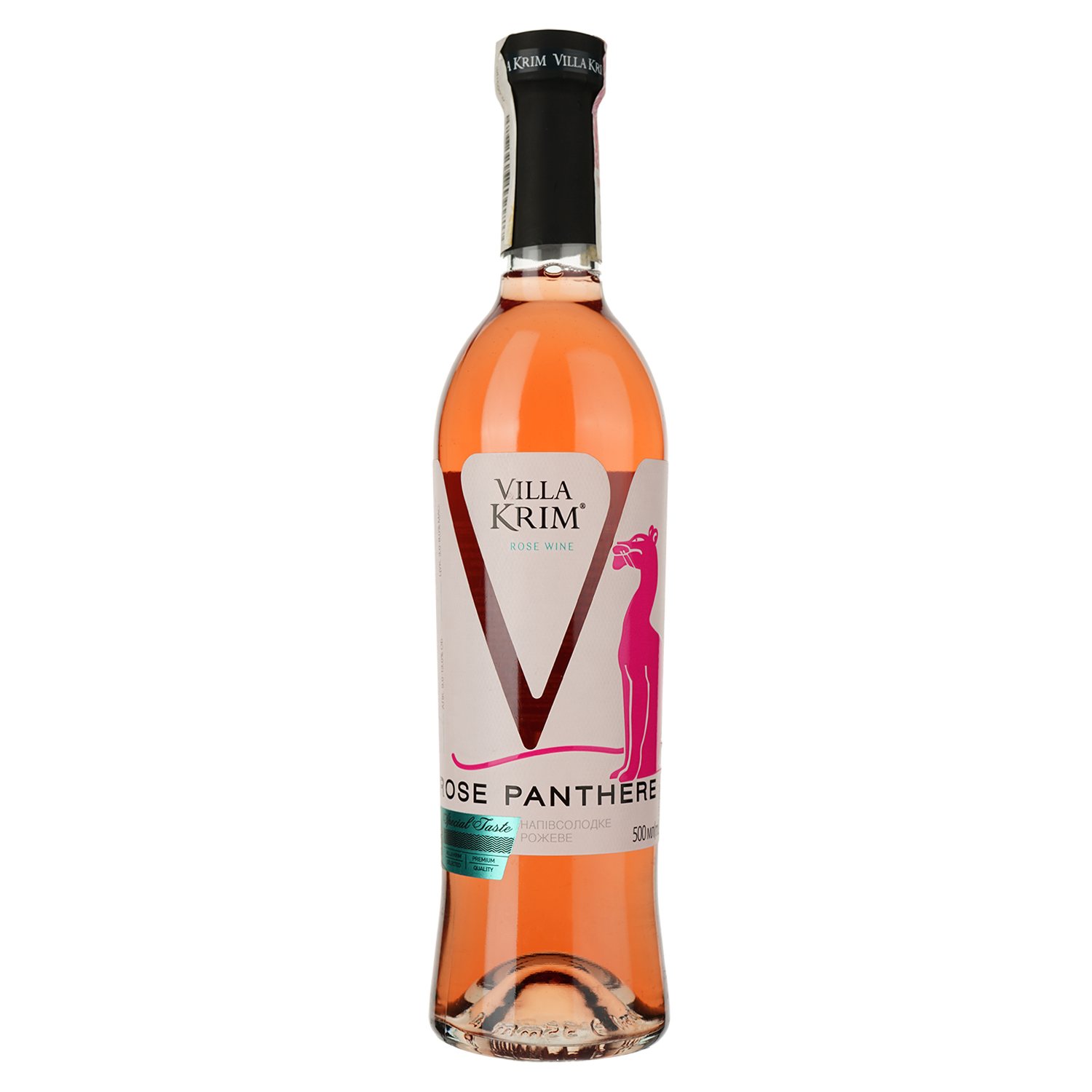 Вино Villa UA Rose Panthere розовое полусладкое 0.5 л - фото 1
