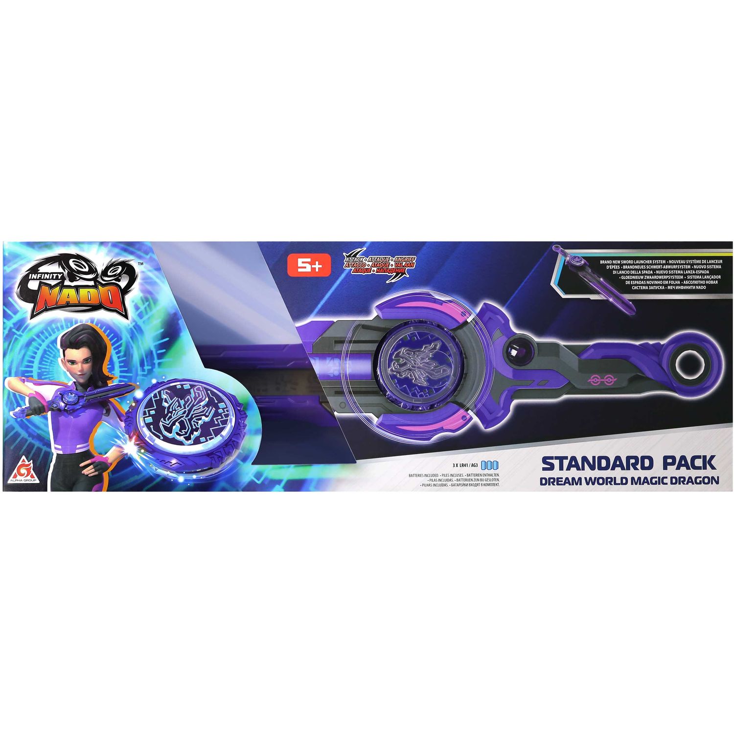 Волчок Auldey Infinity Nado VI Standard Pack Dream World Magic Dragon (EU654127) - фото 1