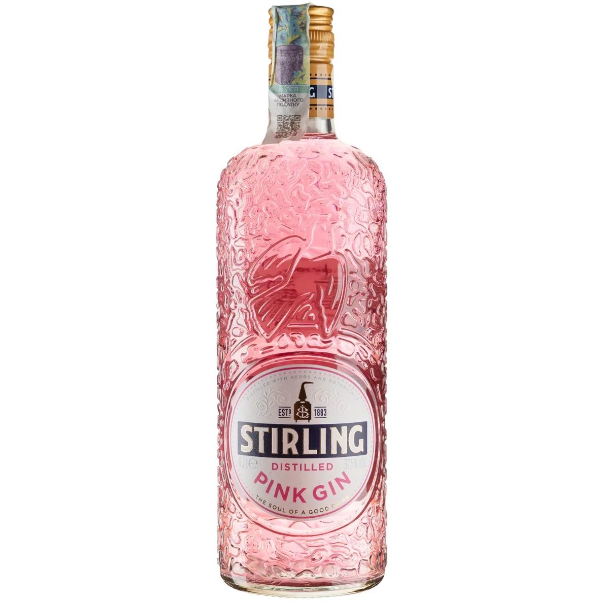 Джин Stirling Pink Gin 37.5% 0.7 л - фото 1