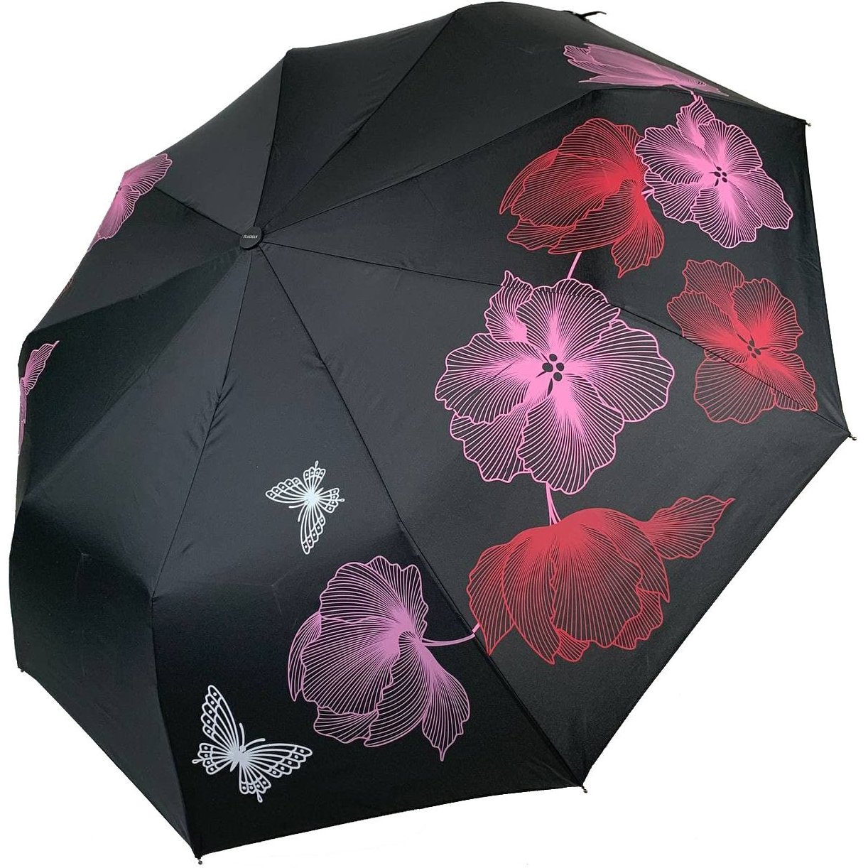 Жіноча складана парасолька повний автомат The Best 102 см чорна - фото 1