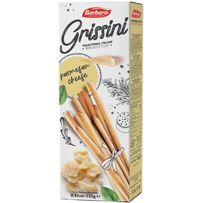 Хлебные палочки Гриссини Barbero с итальянским сыром 125 г - фото 1