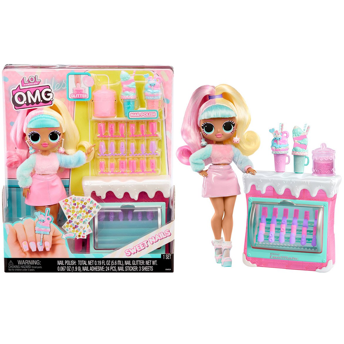 Игровой набор с куклой L.O.L. Surprise O.M.G. Sweet Nails с аксессуарами (503781) - фото 1