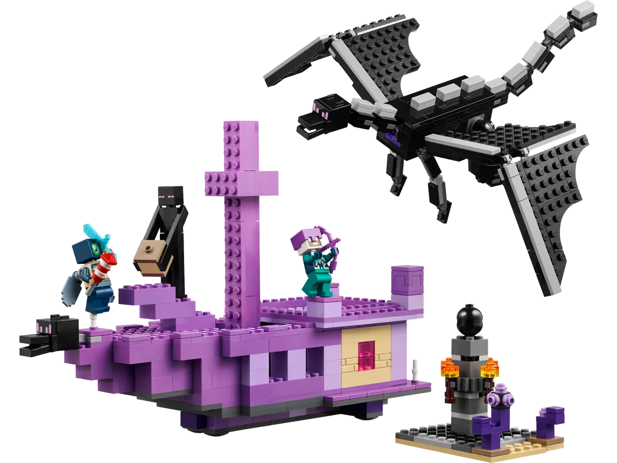 Конструктор LEGO Minecraft Дракон Енду і Корабель Краю 657 деталей (21264) - фото 4