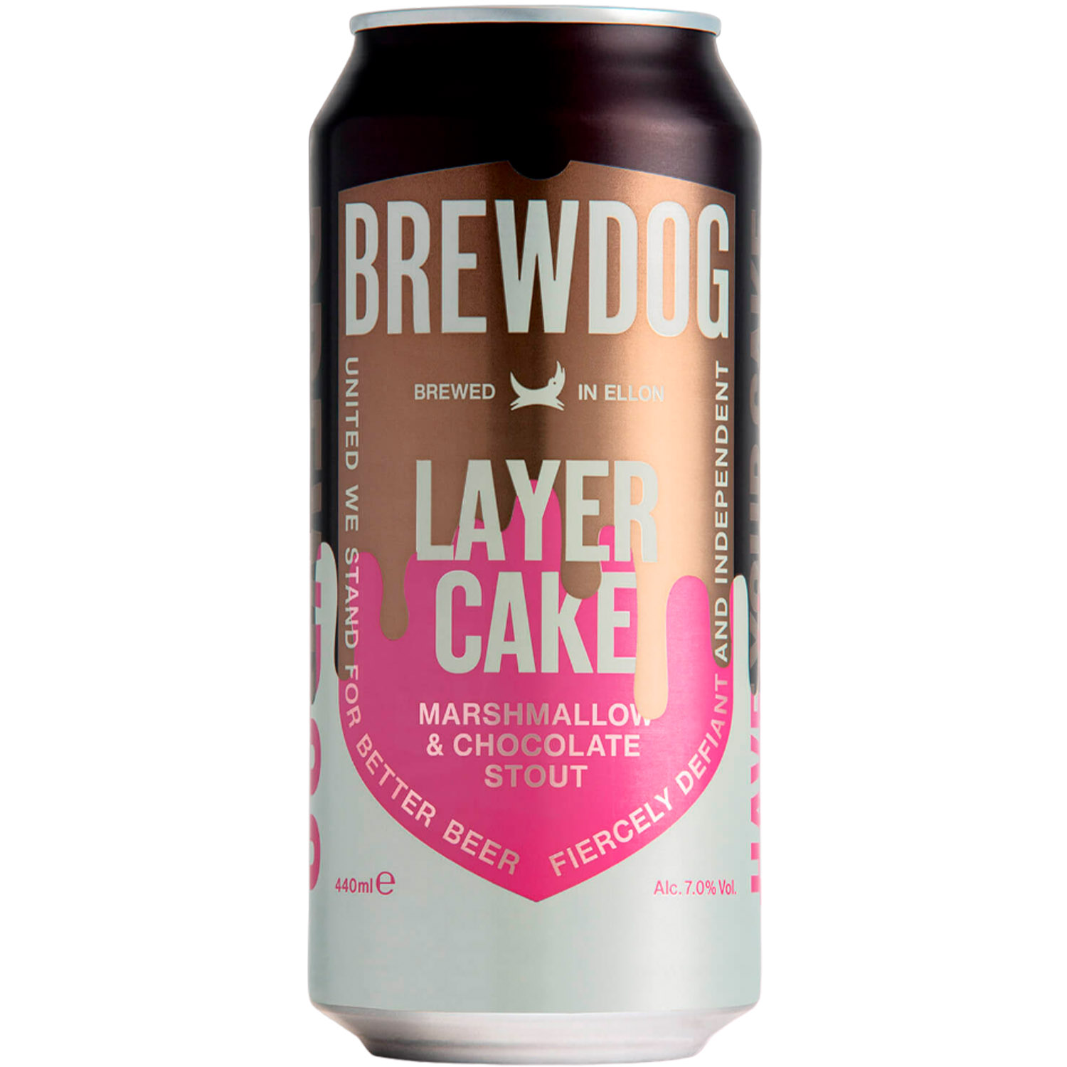 Пиво BrewDog Layer Cake, темное, 7%, ж/б, 0,44 л - фото 1