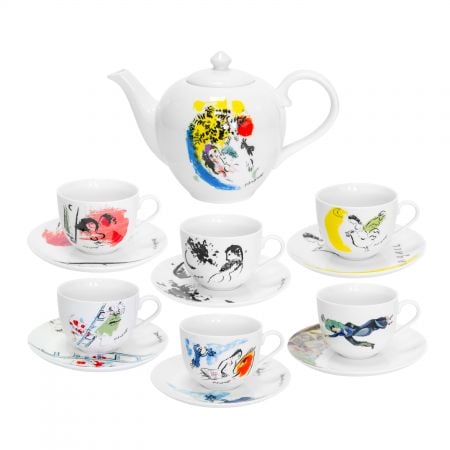 Сервіз чайний Krauff Chagall, 6 чашок з блюдцем і заварник 1000 мл (21-244-100) - фото 1