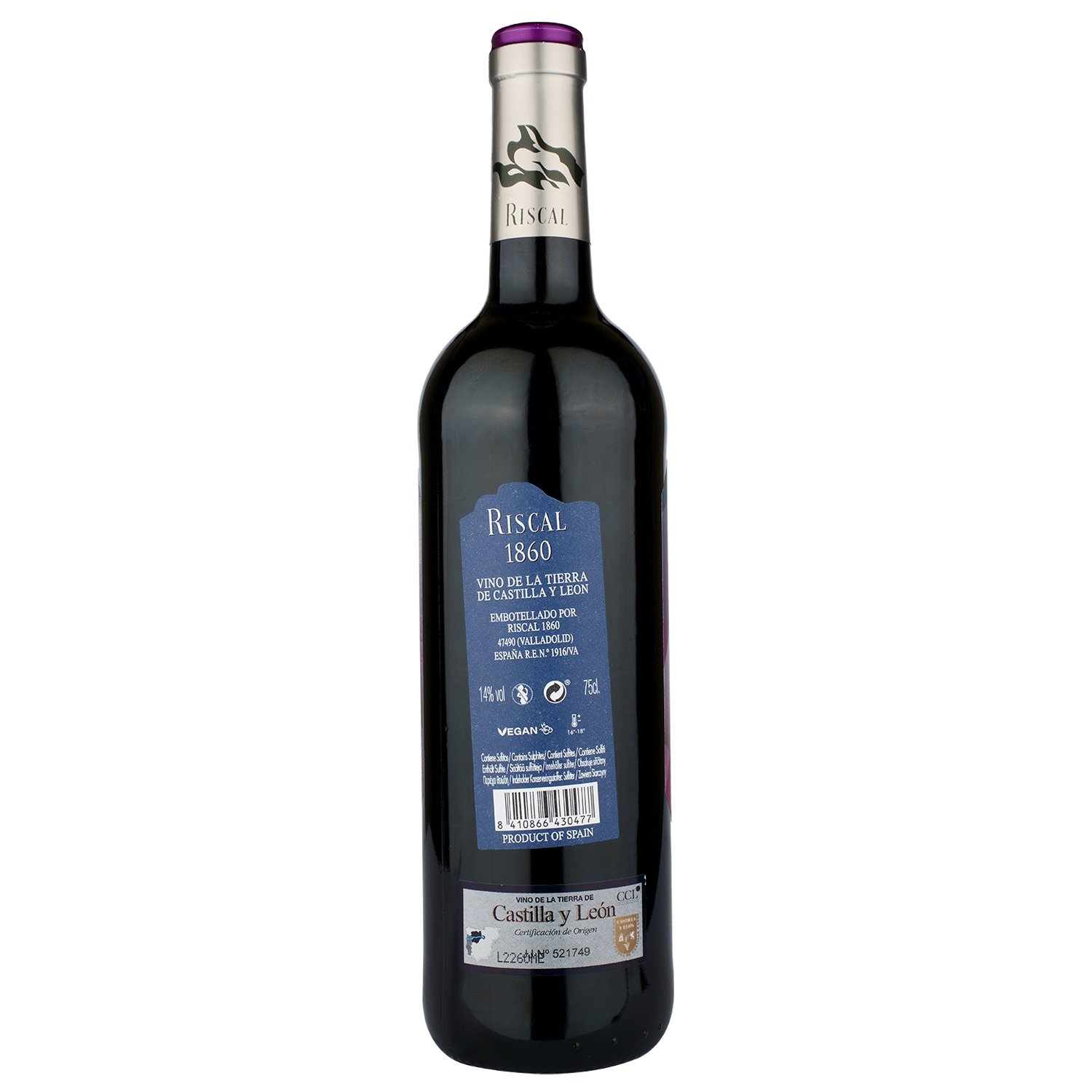 Вино Vinos blancos de Castilla Riscal Roble, червоне, сухе, 0,75 л - фото 2