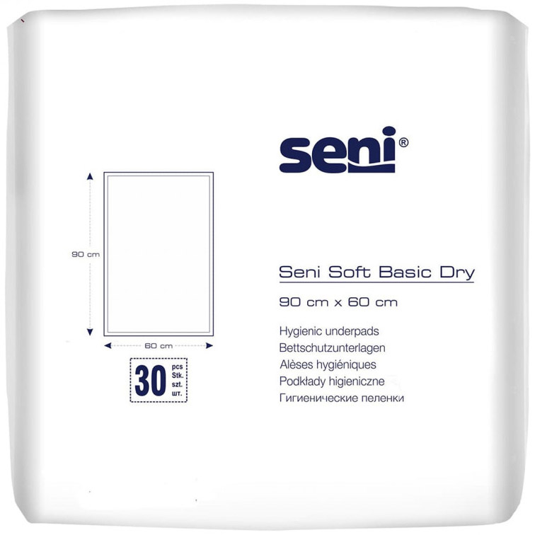 Пелюшки гігієнічні Seni Soft Basic Dry 90x60 см 30 шт. - фото 1