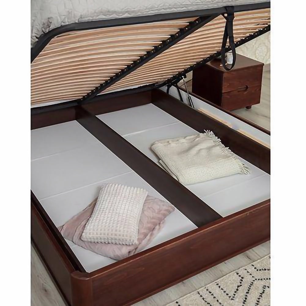 Ліжко двоспальне Олімп Софія Люкс з підйомною рамою 140х200 см венге темний (EVR-4520) - фото 2
