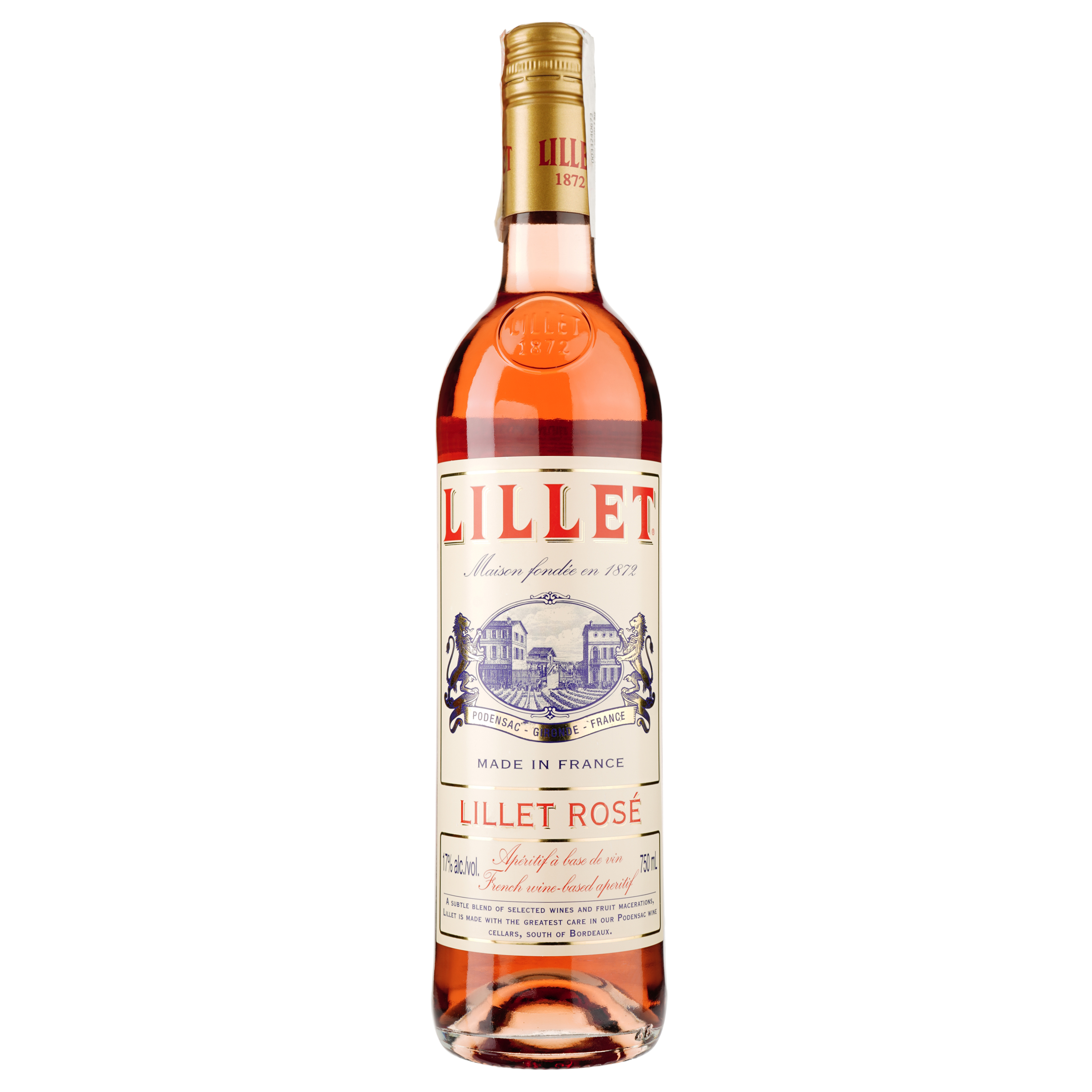 Аперитив Lillet Rose на основі вина, 17%, 0,75 л - фото 1